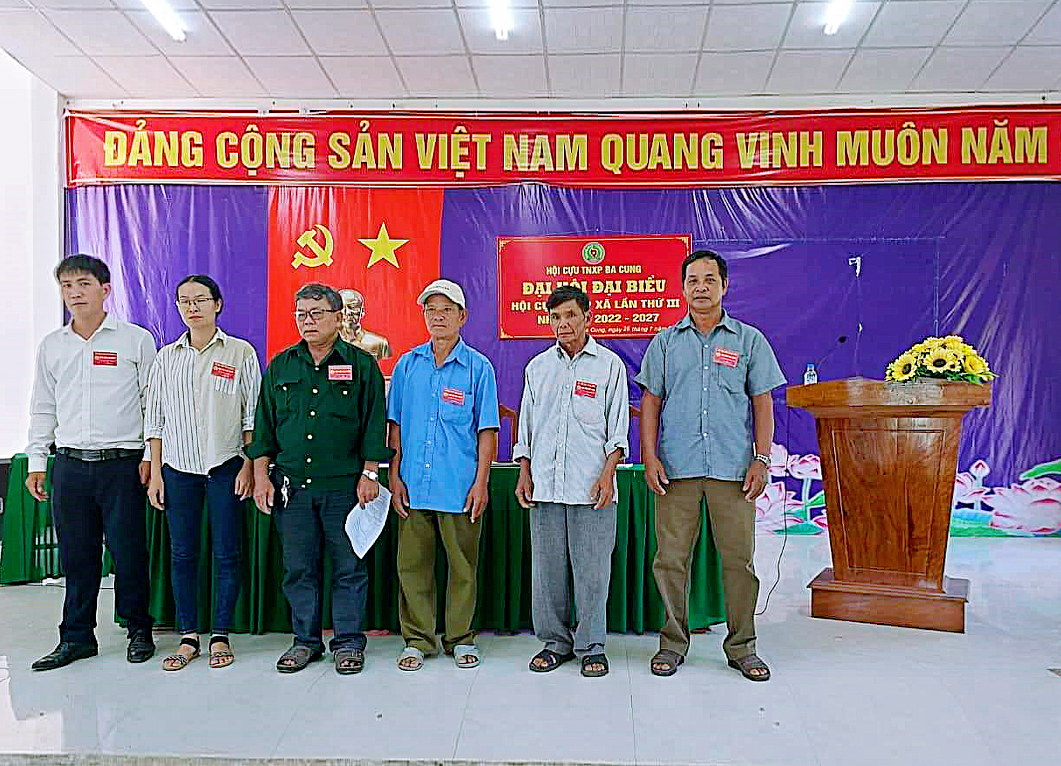 Hội cựu Thanh niên xung phong xã Ba Cung tổ chức thành công Đại hội Đại biểu Hội cựu TNXP xã lần thứ III, nhiệm kỳ 2022 - 2027