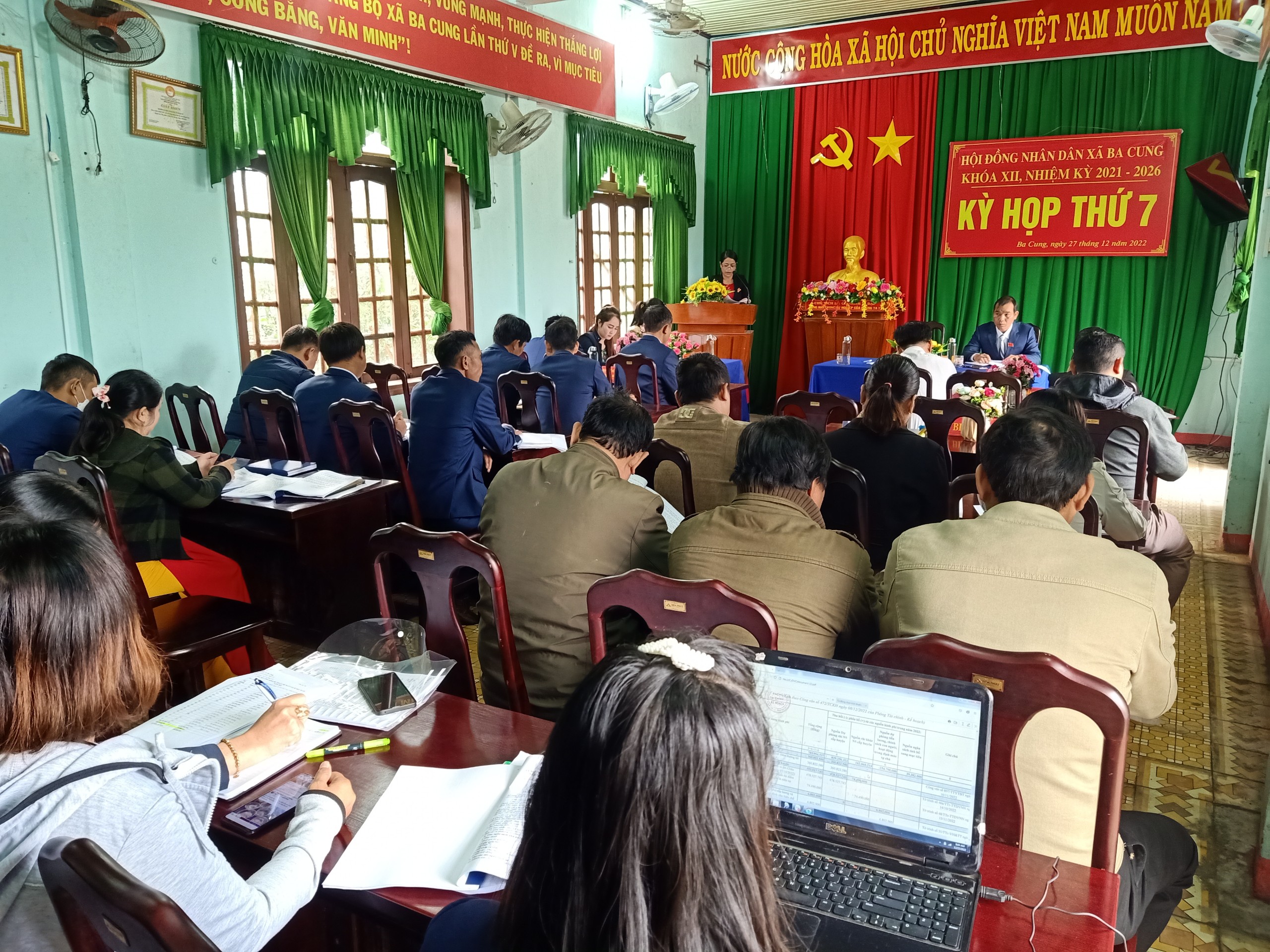 Hội đồng Nhân dân xã Ba Cung tổ chức kỳ họp thường lệ thứ 7, nhiệm kỳ 2021-2026